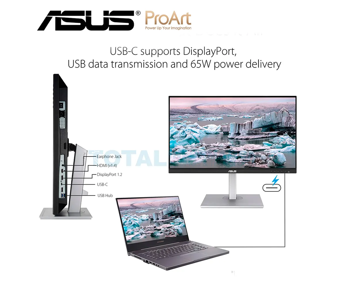MONITOR ASUS PROART PA247CV, 23.8", FULL HD 1920 X 1080, IPS, USB-C, DISPLAYPORT - imagen 3