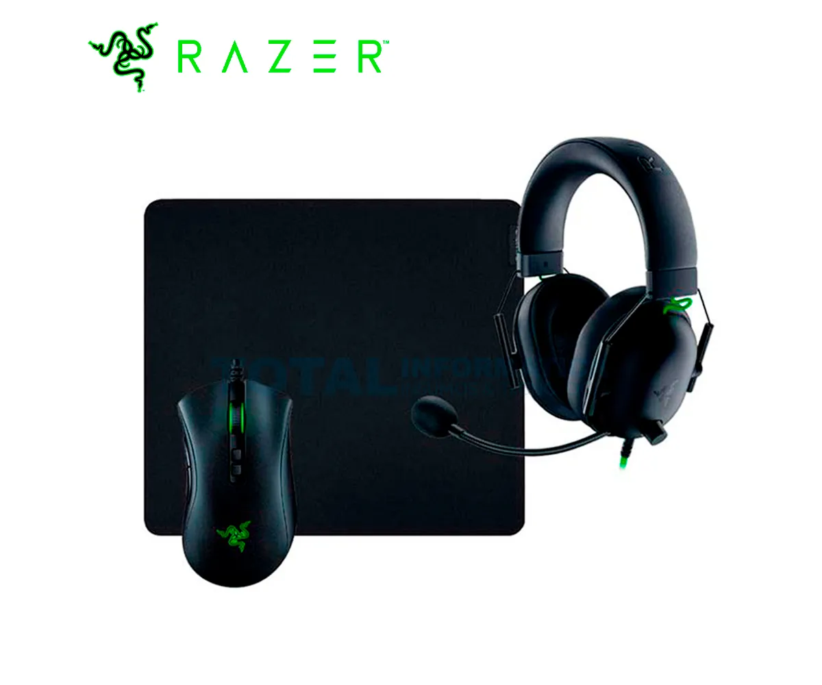 KIT GAMING RAZER BATTLE DEATHADDER V2 + BLACKSHARK V2 + GIGANTUS V2 - imagen 1