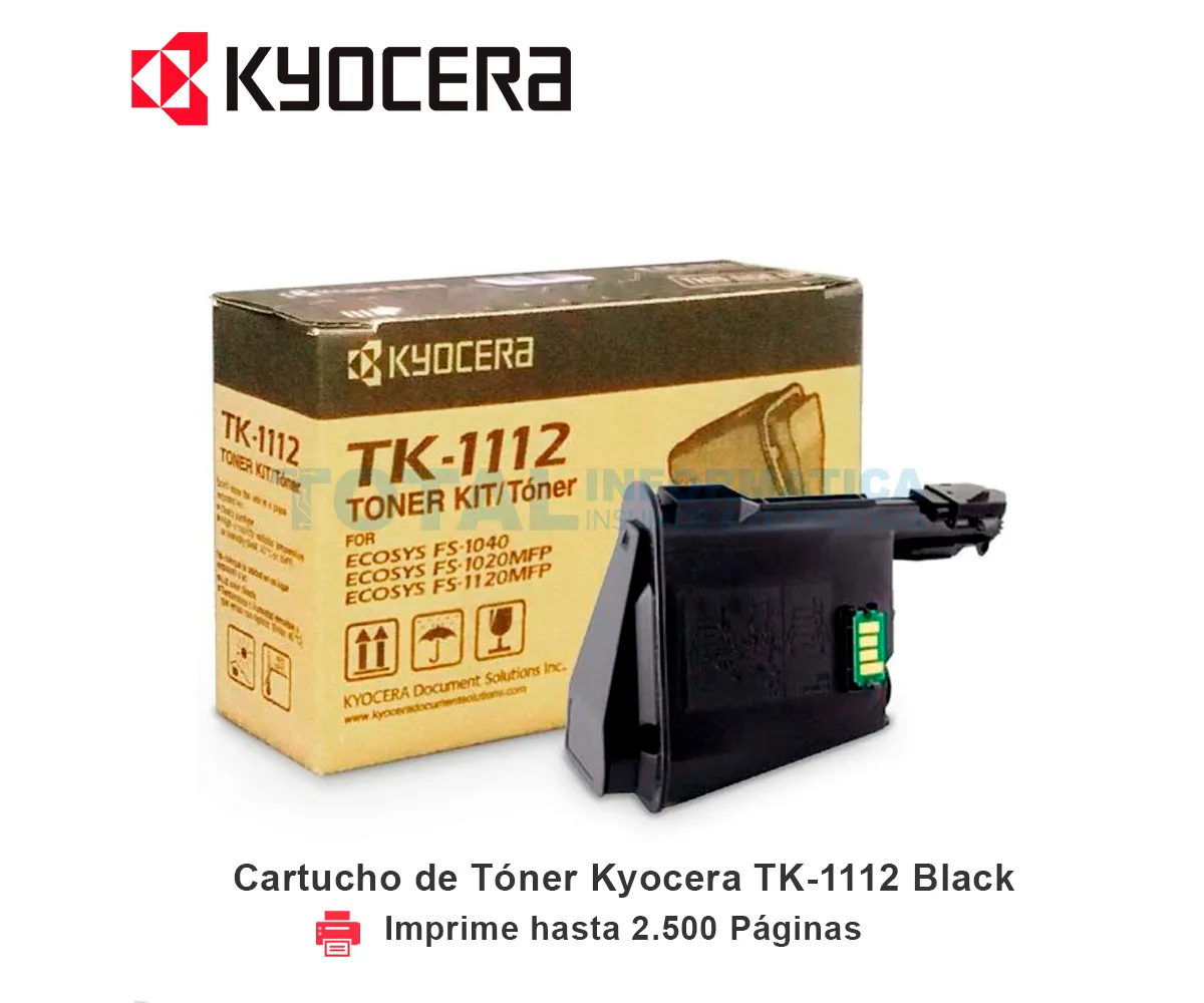 TONER KYOCERA TK-1112 BLACK, FS-1040, 1020MFP, 1120MFP - imagen 1