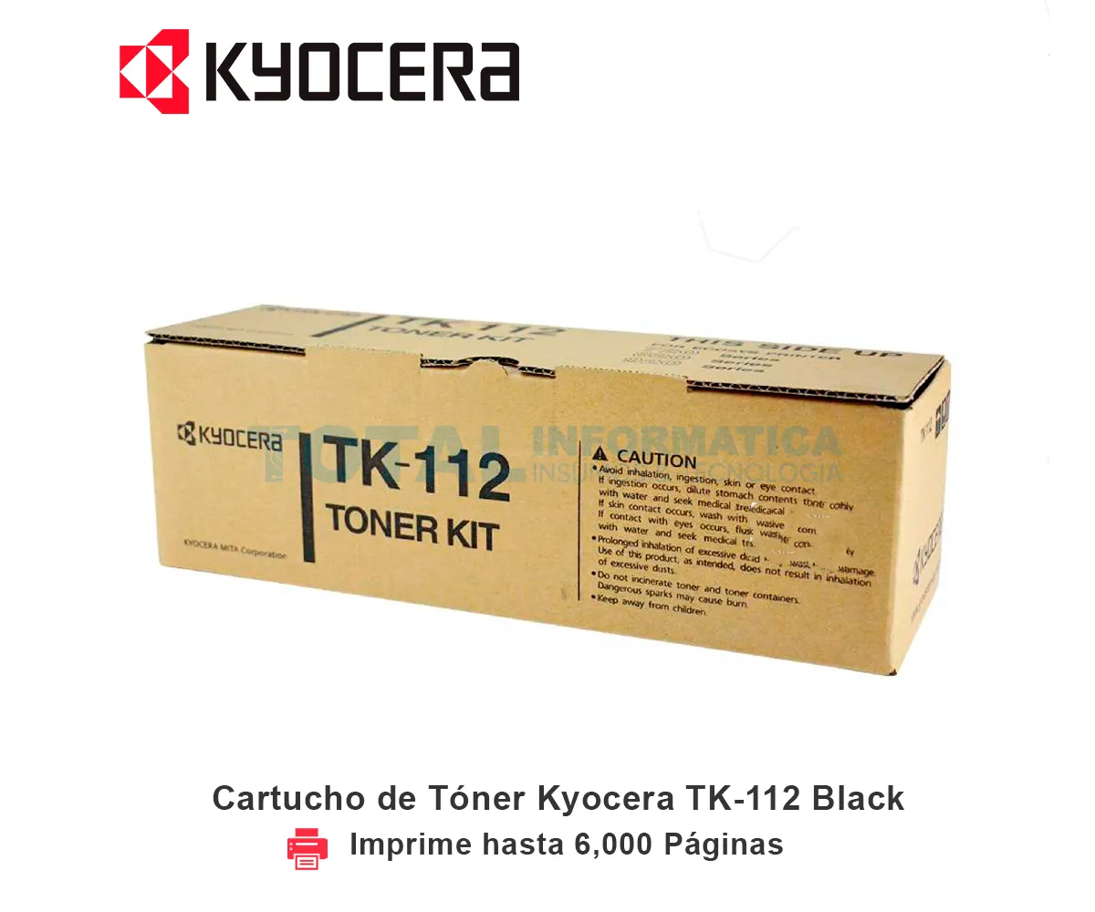 TONER KYOCERA TK-112 BLACK, FS-1016MFP, 6000 PAGINAS - imagen 1