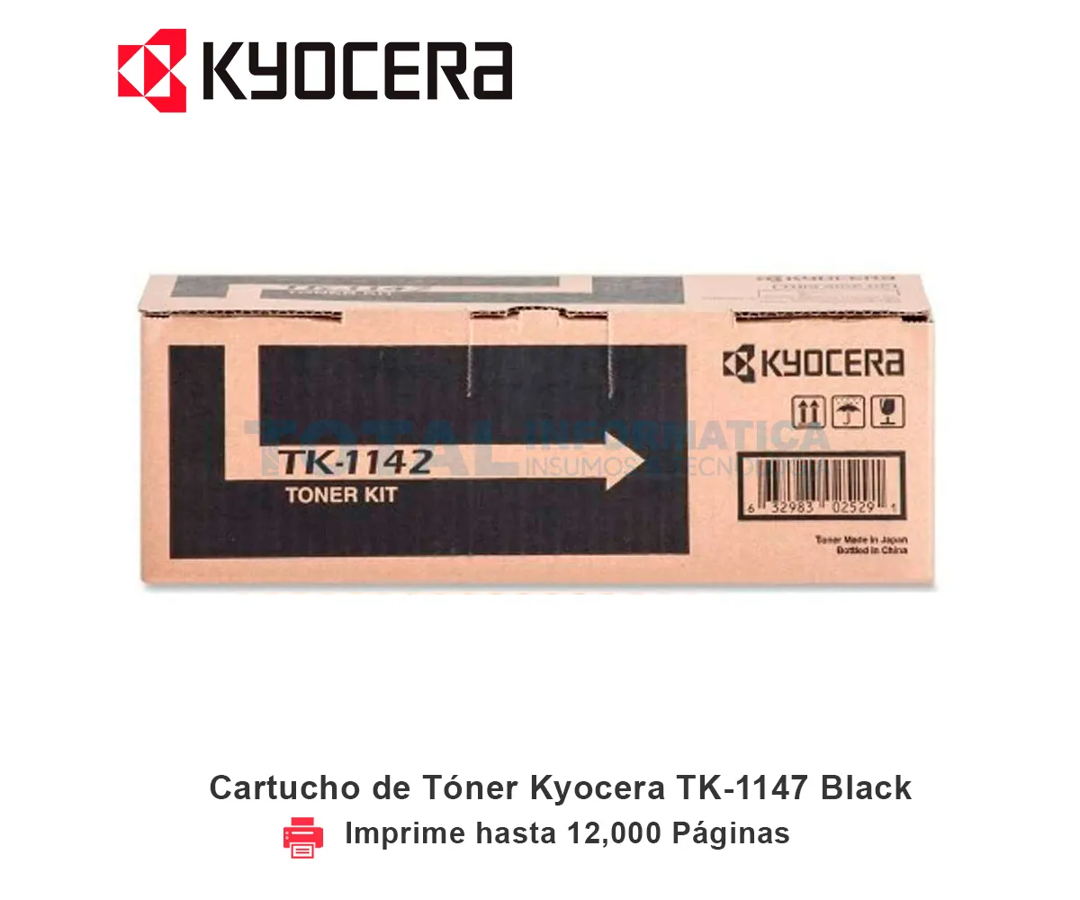 TONER KYOCERA TK-1147 BLACK, FS-1035MFP, M2035DN, 12,000 PAGINAS - imagen 1