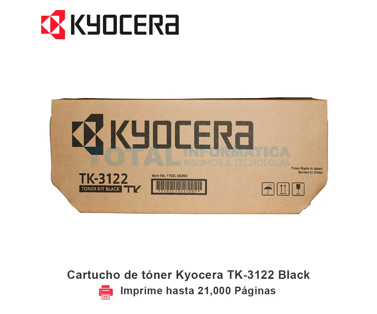 TONER KYOCERA TK-3122 BLACK, FS-4200DN, M3550IDN, 21,000 PAGINAS - imagen 1