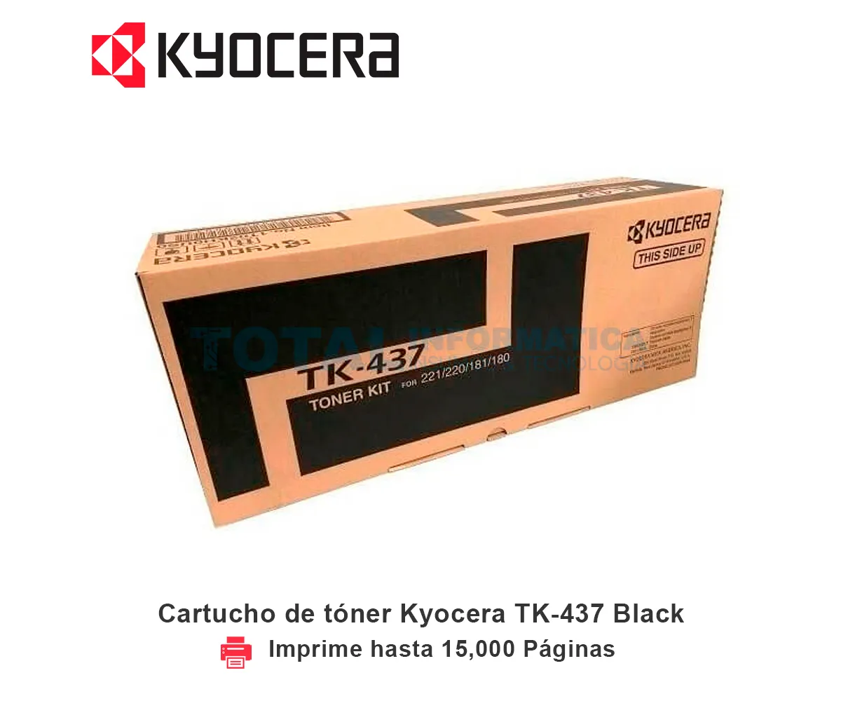 TONER KYOCERA TK-437 BLACK, TASKALFA, 15000 PAGINAS - imagen 1