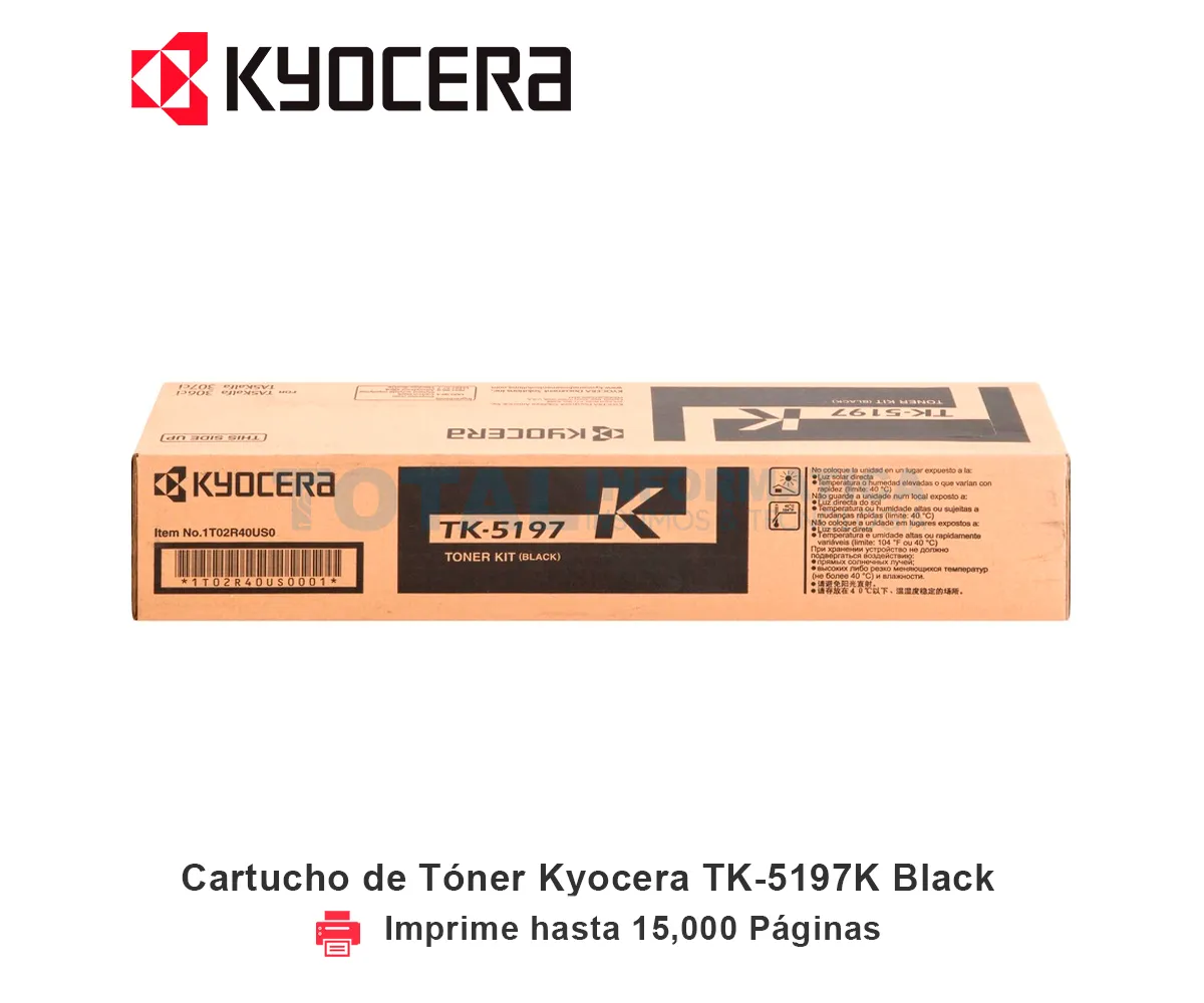 TONER KYOCERA TK-5197K BLACK, TASKALFA, 15000 PAGINAS - imagen 1