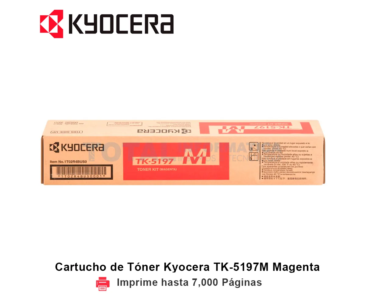 TONER KYOCERA TK-5197M MAGENTA, TASKALFA, 7000 PAGINAS - imagen 1
