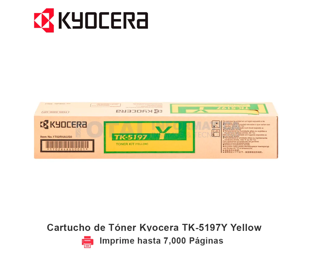 TONER KYOCERA TK-5197Y YELLOW, TASKALFA, 7000 PAGINAS - imagen 1
