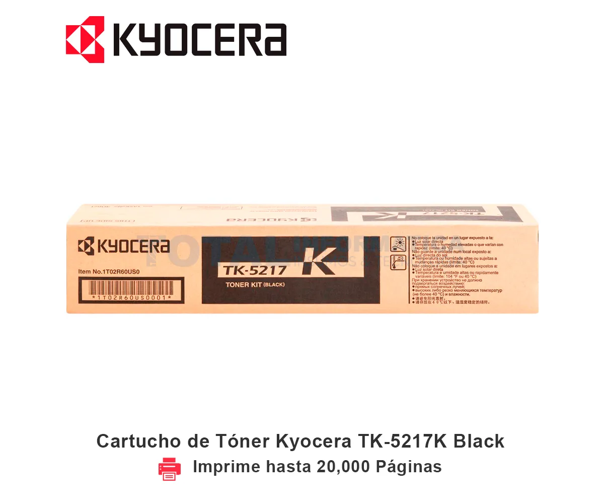 TONER KYOCERA TK-5217K BLACK, TASKALFA, 20000 PAGINAS - imagen 1