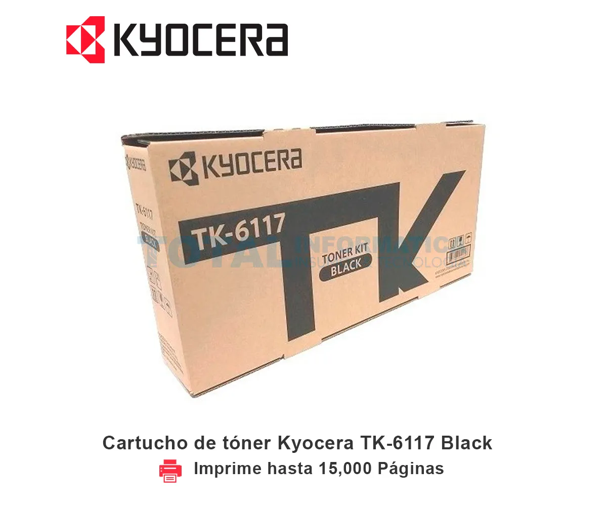 TONER KYOCERA TK-6117 BLACK, ECOSYS, 15000 PAGINAS - imagen 1