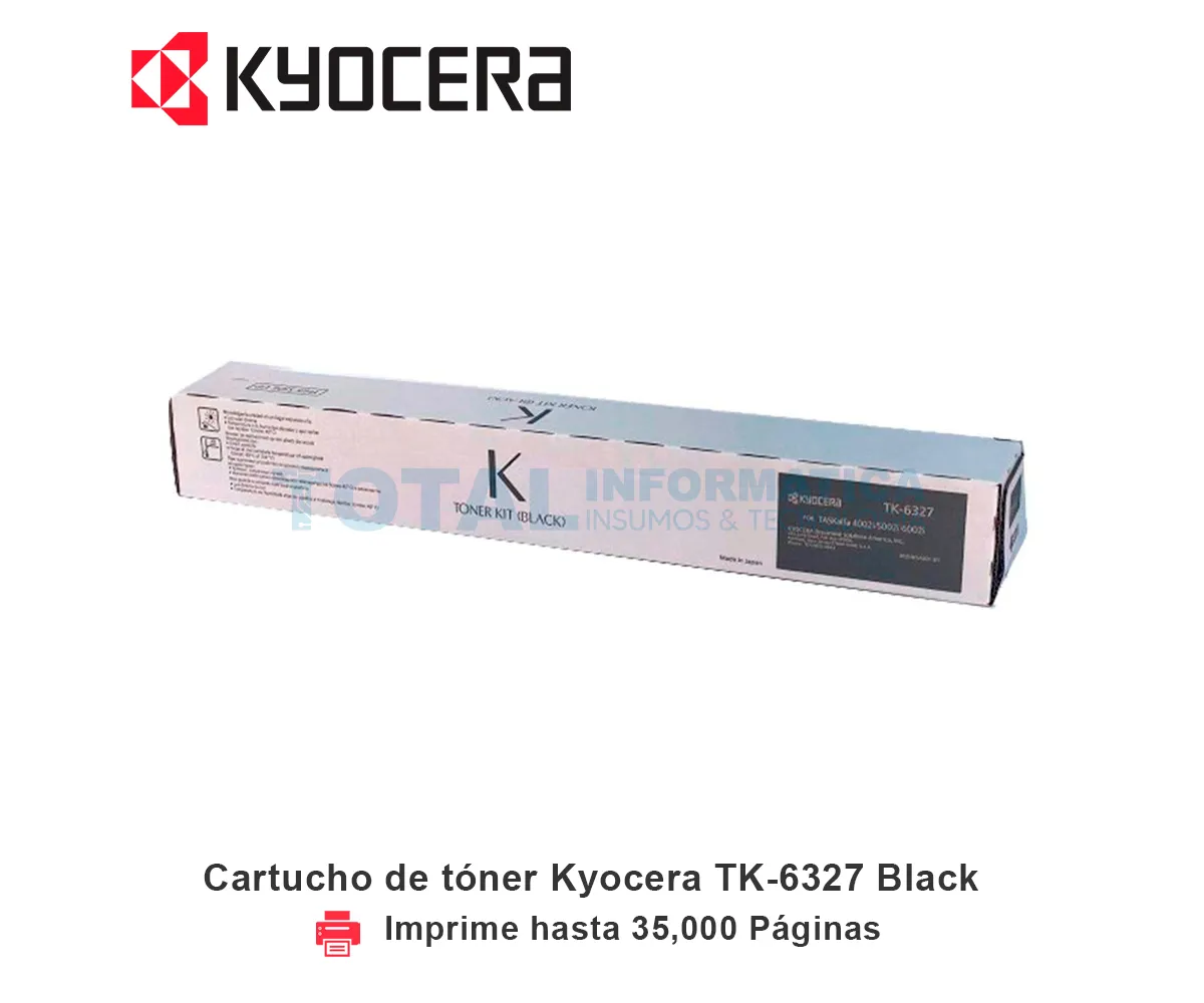 TONER KYOCERA TK-6327 BLACK, TASKALFA, 35000 PAGINAS - imagen 1
