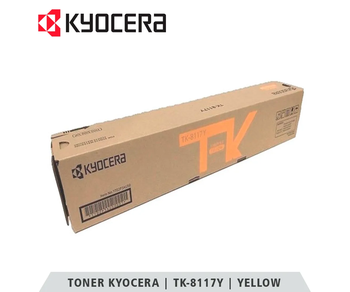 TONER KYOCERA TK-8117Y YELLOW, ECOSYS M8124CIDN, 6000 PAGINAS - imagen 1