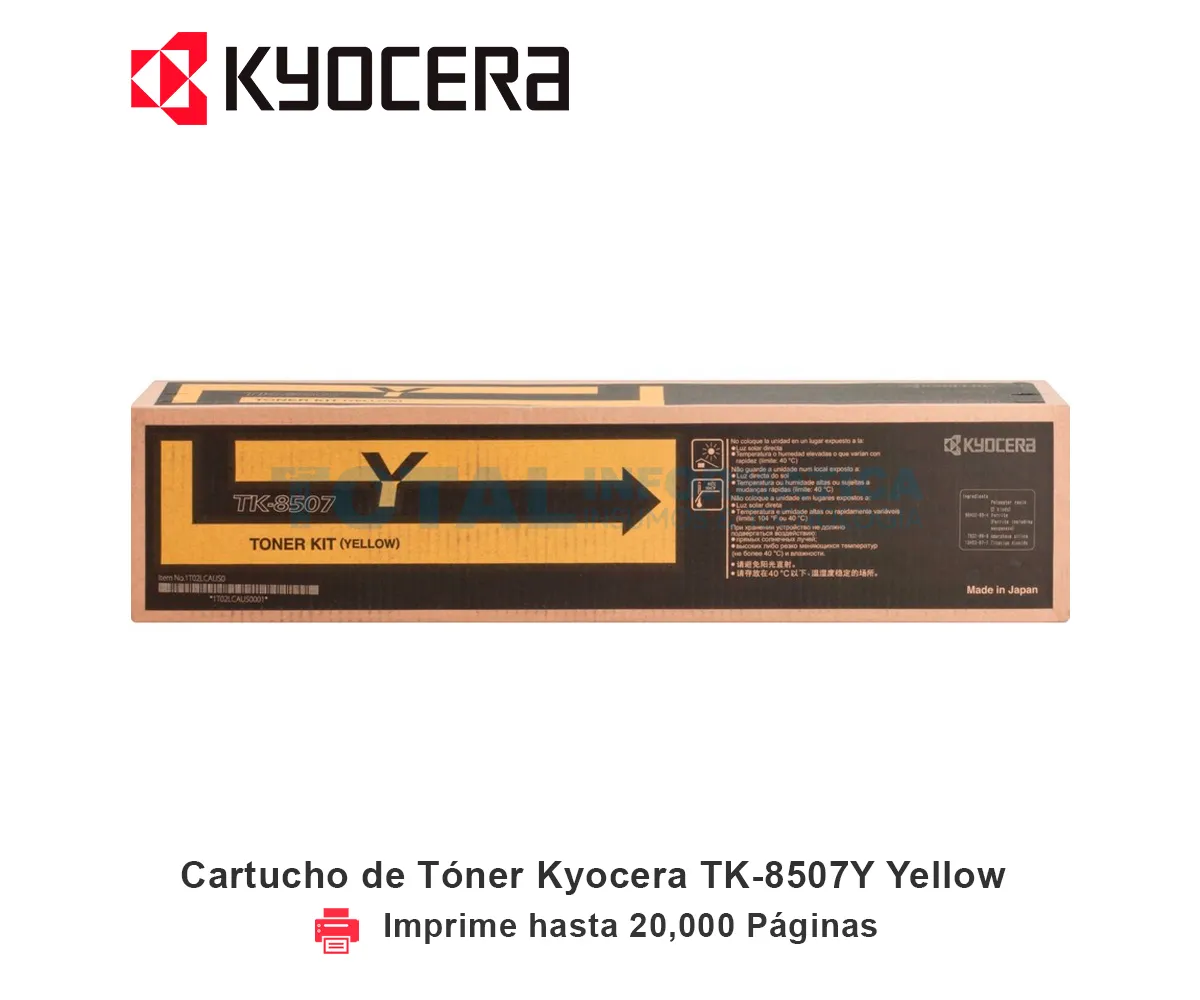 TONER KYOCERA TK-8507Y YELLOW, TASKALFA, 20000 PÁGINAS - imagen 1