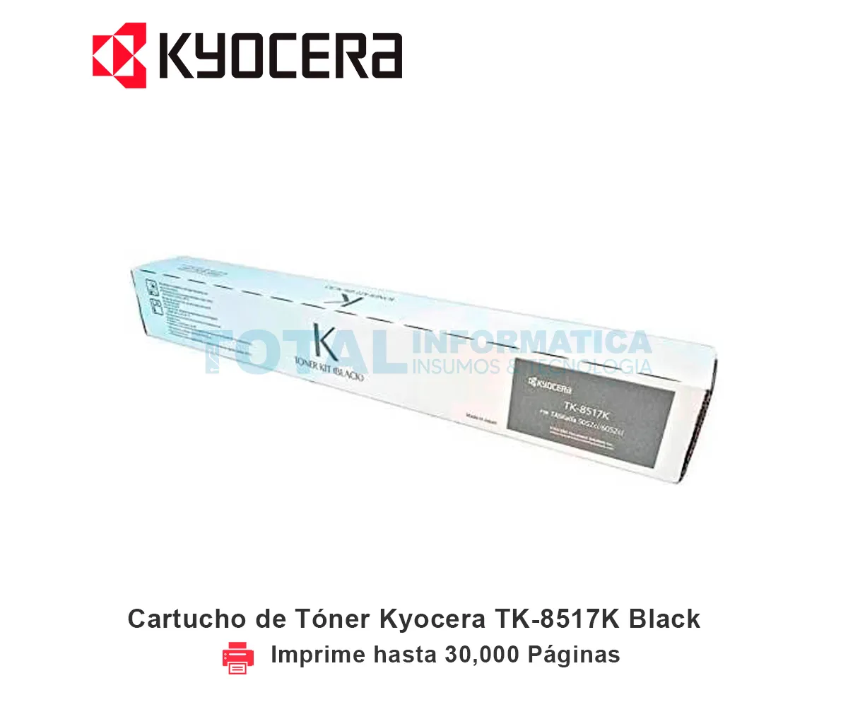 TONER KYOCERA TK-8517K BLACK, TASKALFA, 30000 PÁGINAS - imagen 1
