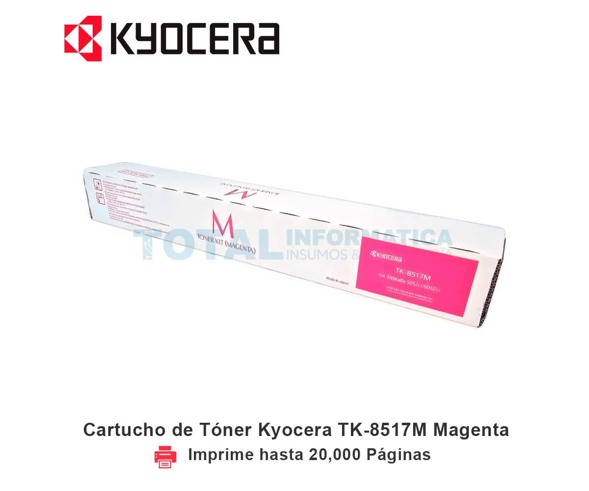 TONER KYOCERA TK-8517M MAGENTA, TASKALFA, 20000 PÁGINAS - imagen 1