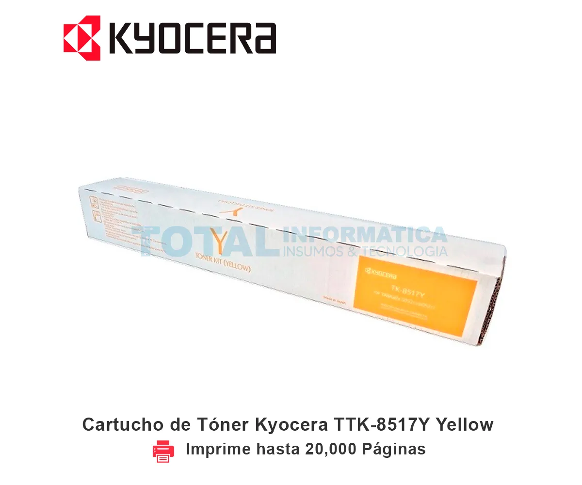 TONER KYOCERA TK-8517Y YELLOW, TASKALFA, 20000 PÁGINAS - imagen 1