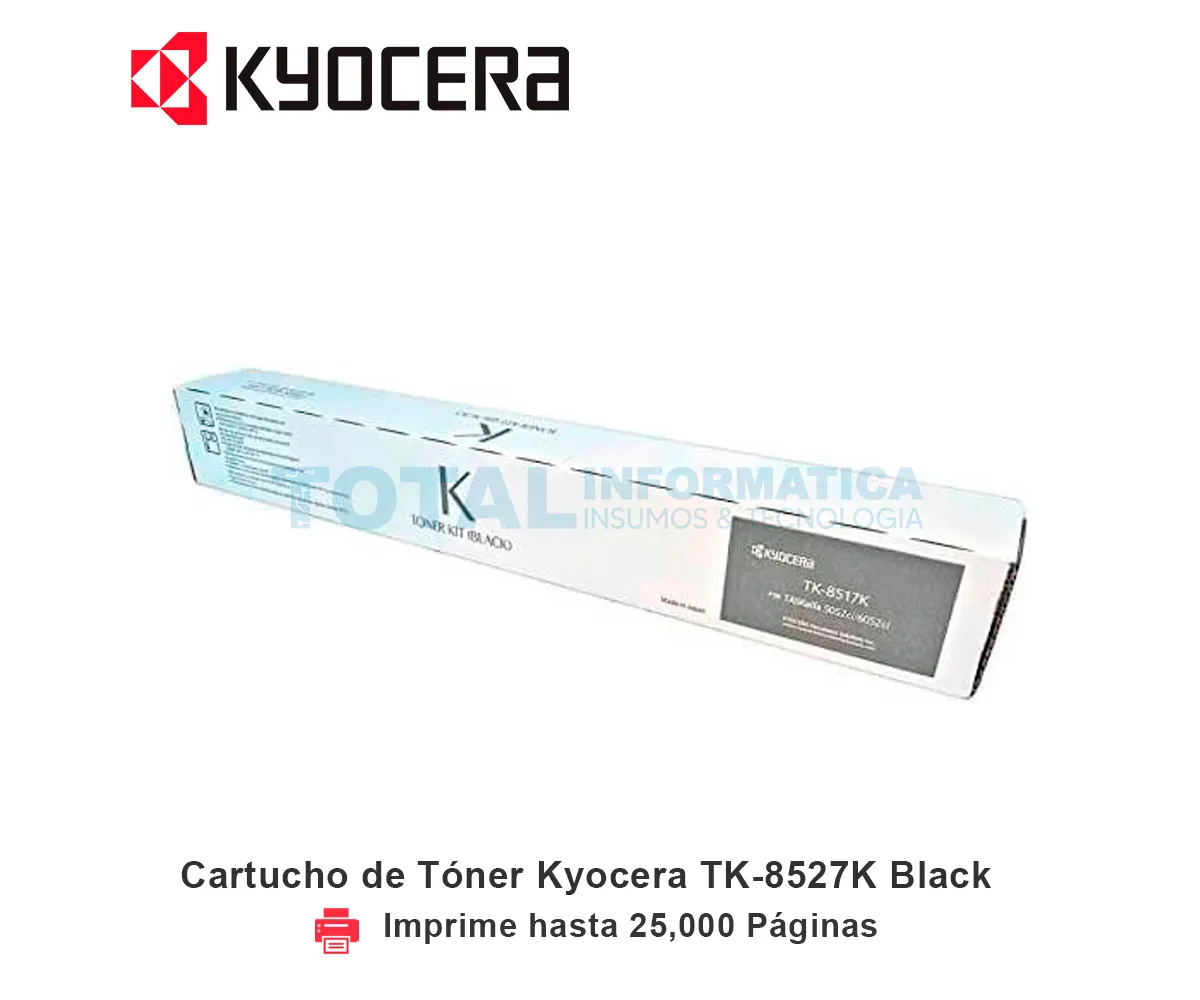 TONER KYOCERA TK-8527K BLACK, TASKALFA, 25000 PÁGINAS - imagen 1