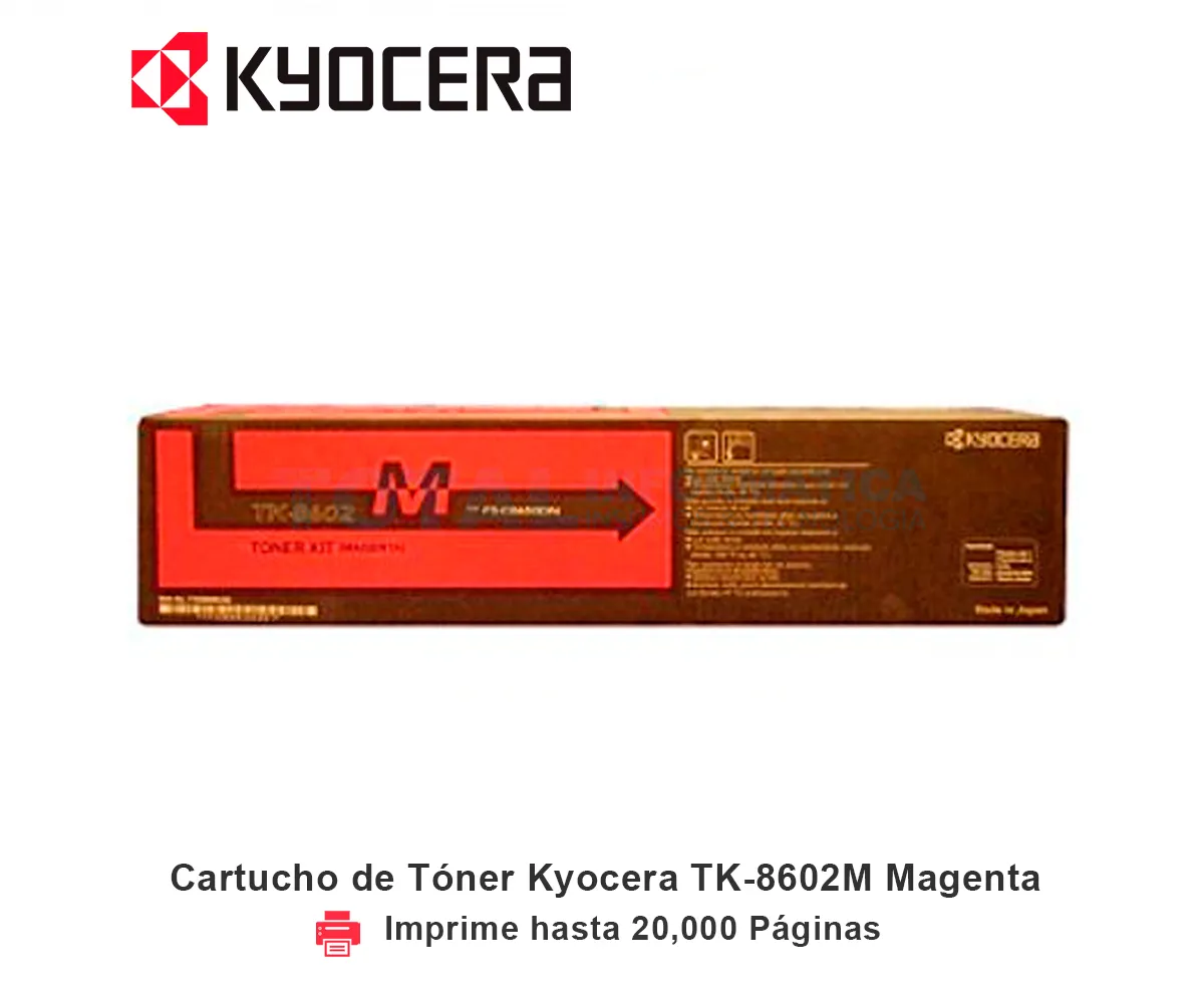TONER KYOCERA TK-8602M MAGENTA, 20,000 PÁGINAS - imagen 1