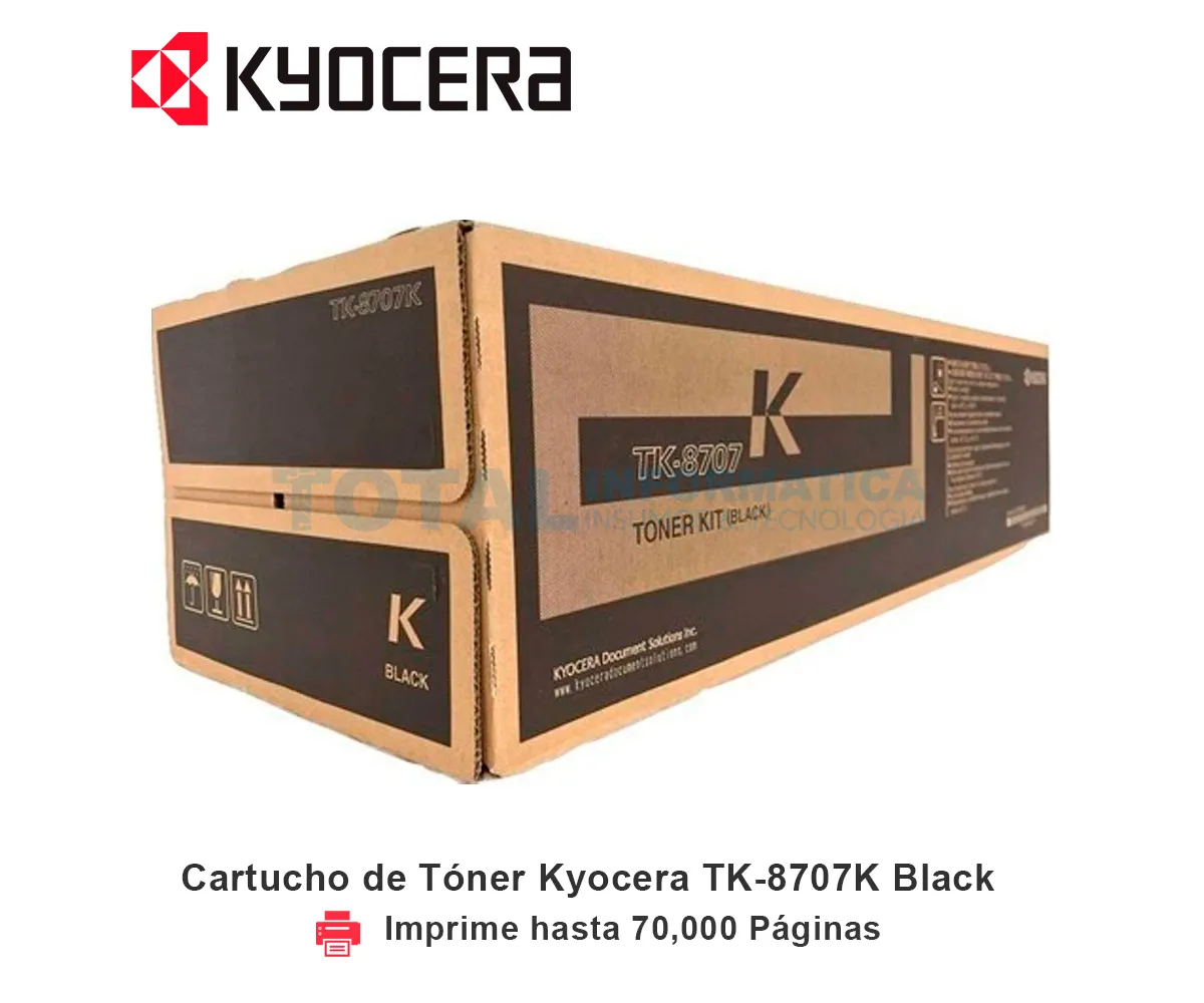 TONER KYOCERA TK-8707K BLACK, TASKALFA, 70000 PÁGINAS - imagen 1