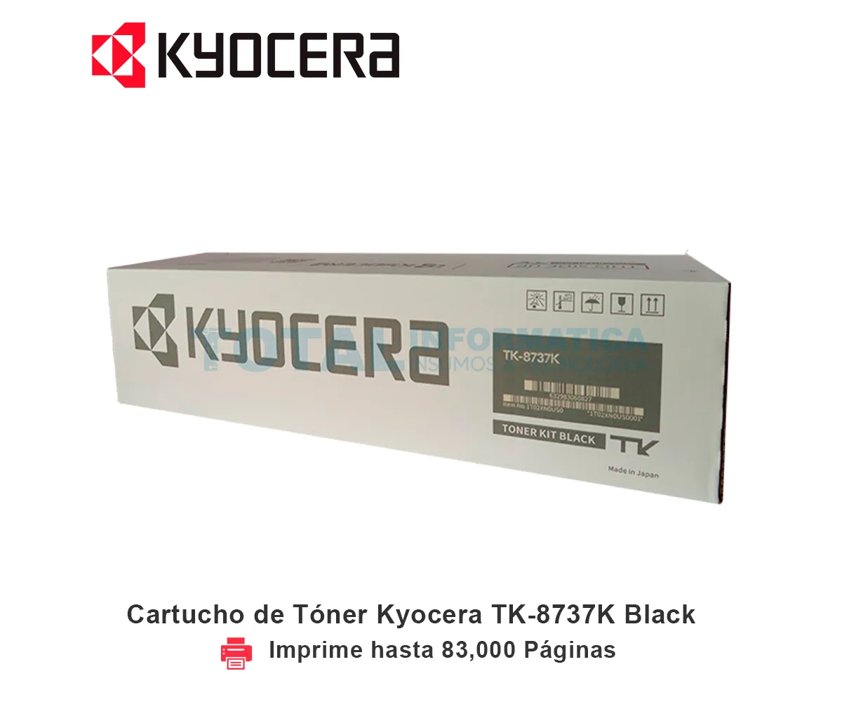 TONER KYOCERA TK-8737K BLACK, TASKALFA, 83000 PÁGINAS - imagen 1