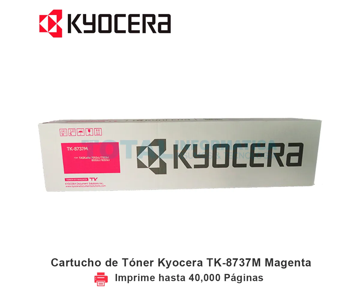 TONER KYOCERA TK-8737M MAGENTA, TASKALFA, 40000 PÁGINAS - imagen 1
