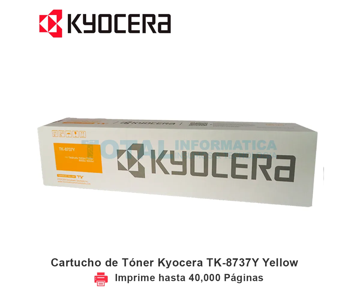 TONER KYOCERA TK-8737Y YELLOW, TASKALFA, 40000 PÁGINAS - imagen 1