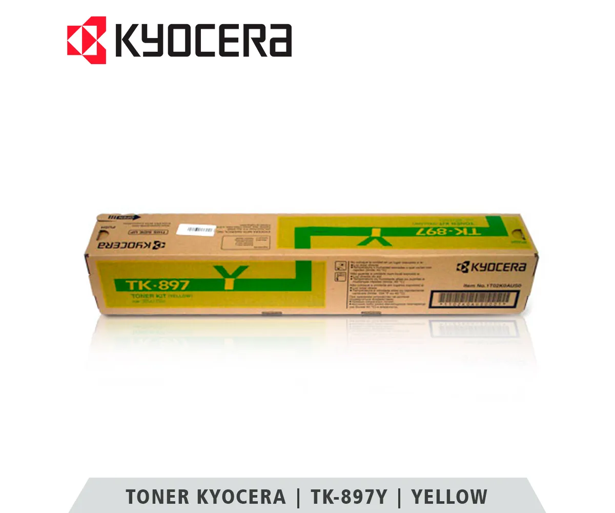TONER KYOCERA TK-897Y YELLOW, 6000 PAGINAS - imagen 1