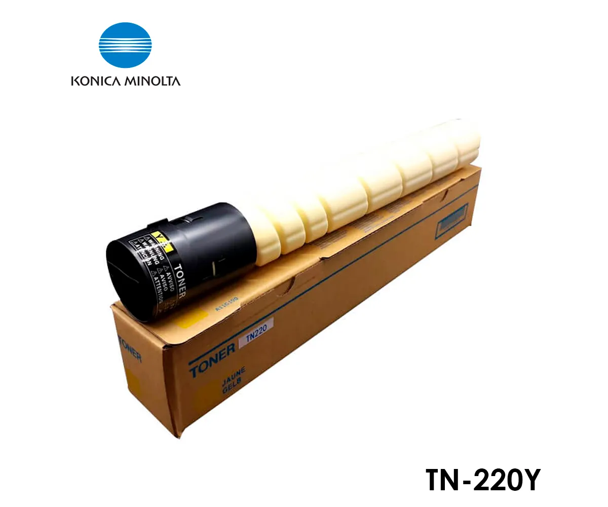 TONER KONOICA MINOLTA TN-220Y A33K233 YELLOW, BIZHUB C221, C221S, C281 - imagen 2