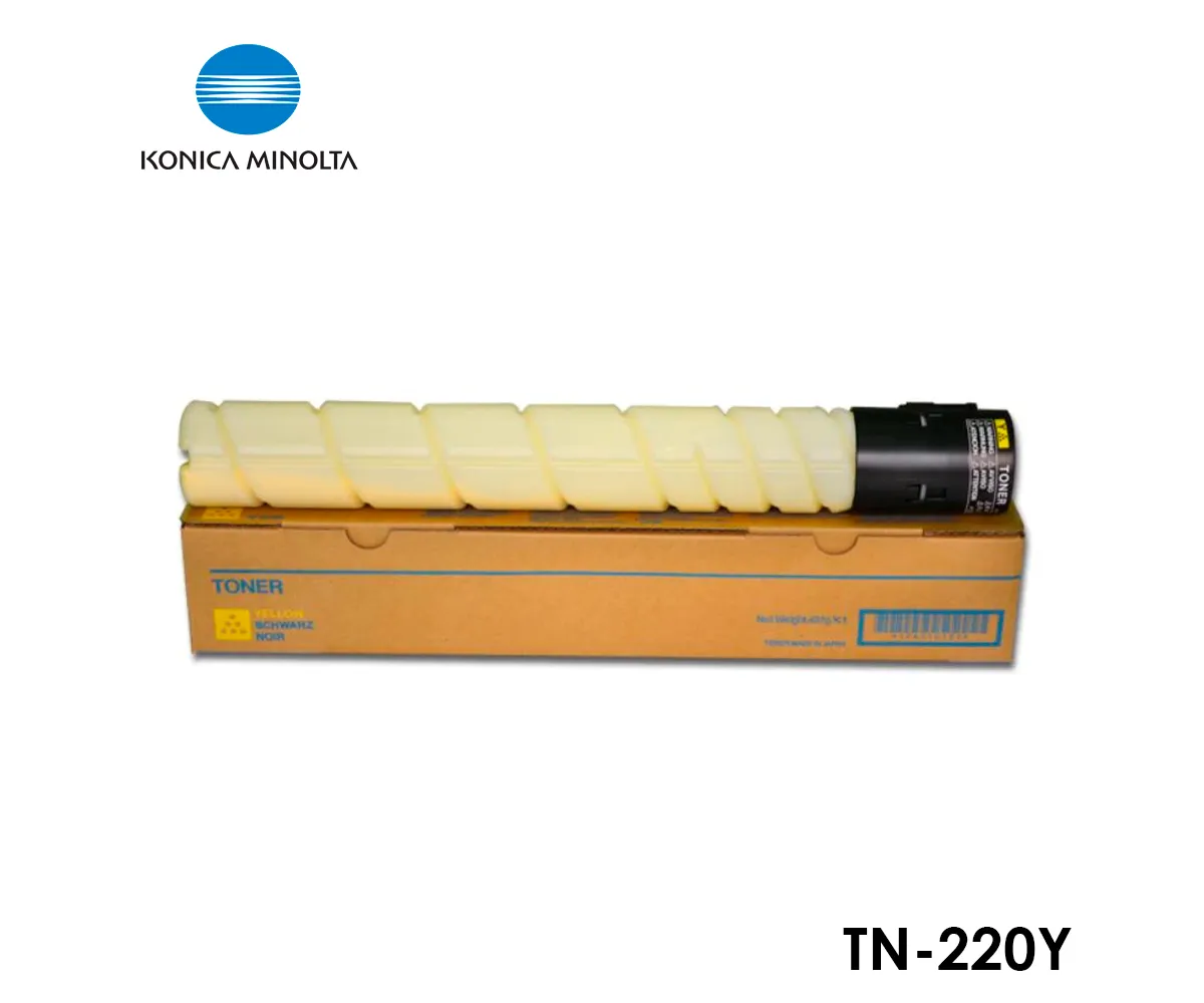 TONER KONOICA MINOLTA TN-220Y A33K233 YELLOW, BIZHUB C221, C221S, C281 - imagen 1