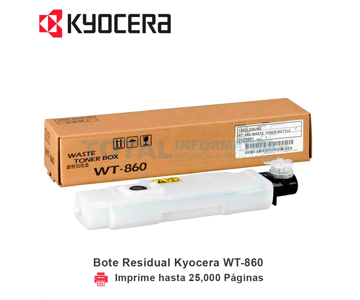 BOTE RESIDUAL KYOCERA WT-860, TASKALFA, 25000 PAGINAS - imagen 1