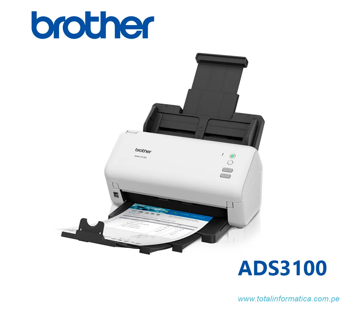 ESCANER DE ESCRITORIO BROTHER ADS-3100, DUPLEX, 40PPM, USB 3.0 - imagen 2