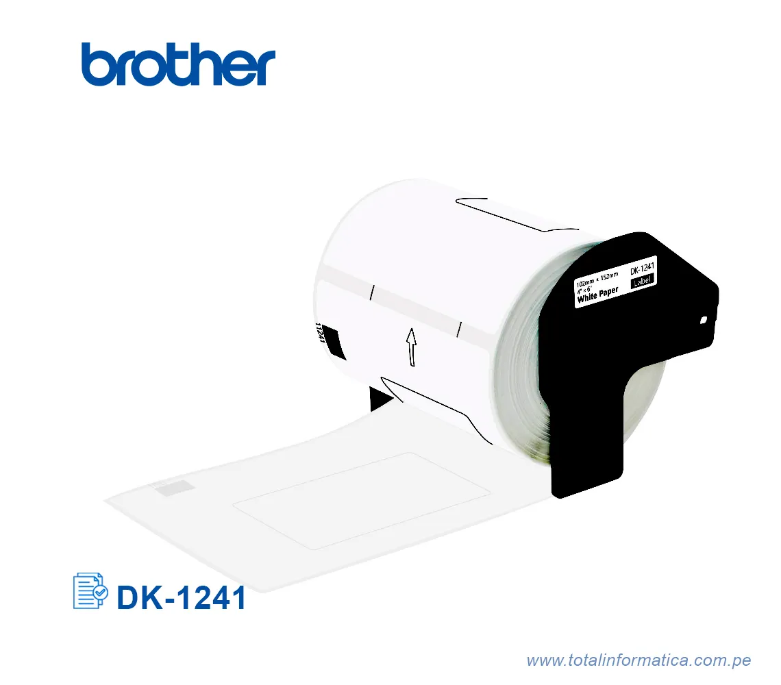 CINTA BROTHER DK1241/DK-1241 TROQUELADA 4" X 6"  - imagen 2