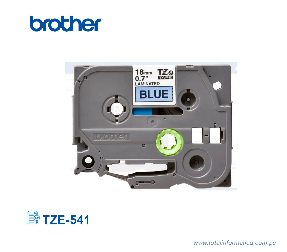 CINTA BROTHER TZE-541/TZE541, 18MM BLACK ON BLUE 3/4"    - imagen 1
