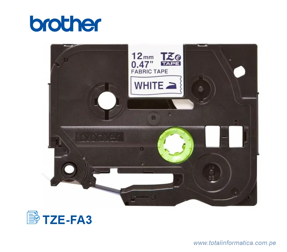 CINTA BROTHER TZEFA3/TZE-FA3  1/2" AZUL MARINO SOBRE BLANCO 9.8FT    - imagen 2