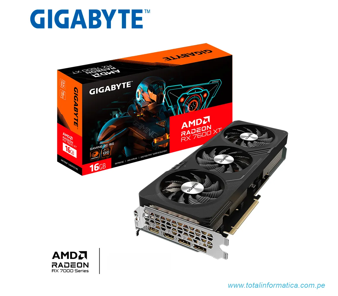 TARJETA GRAFICA GIGABYTE RX 7600 XT OC, 16GB DDR6M AMD RADEON(GV-R76XTGAMING OC-16GD) - imagen 2