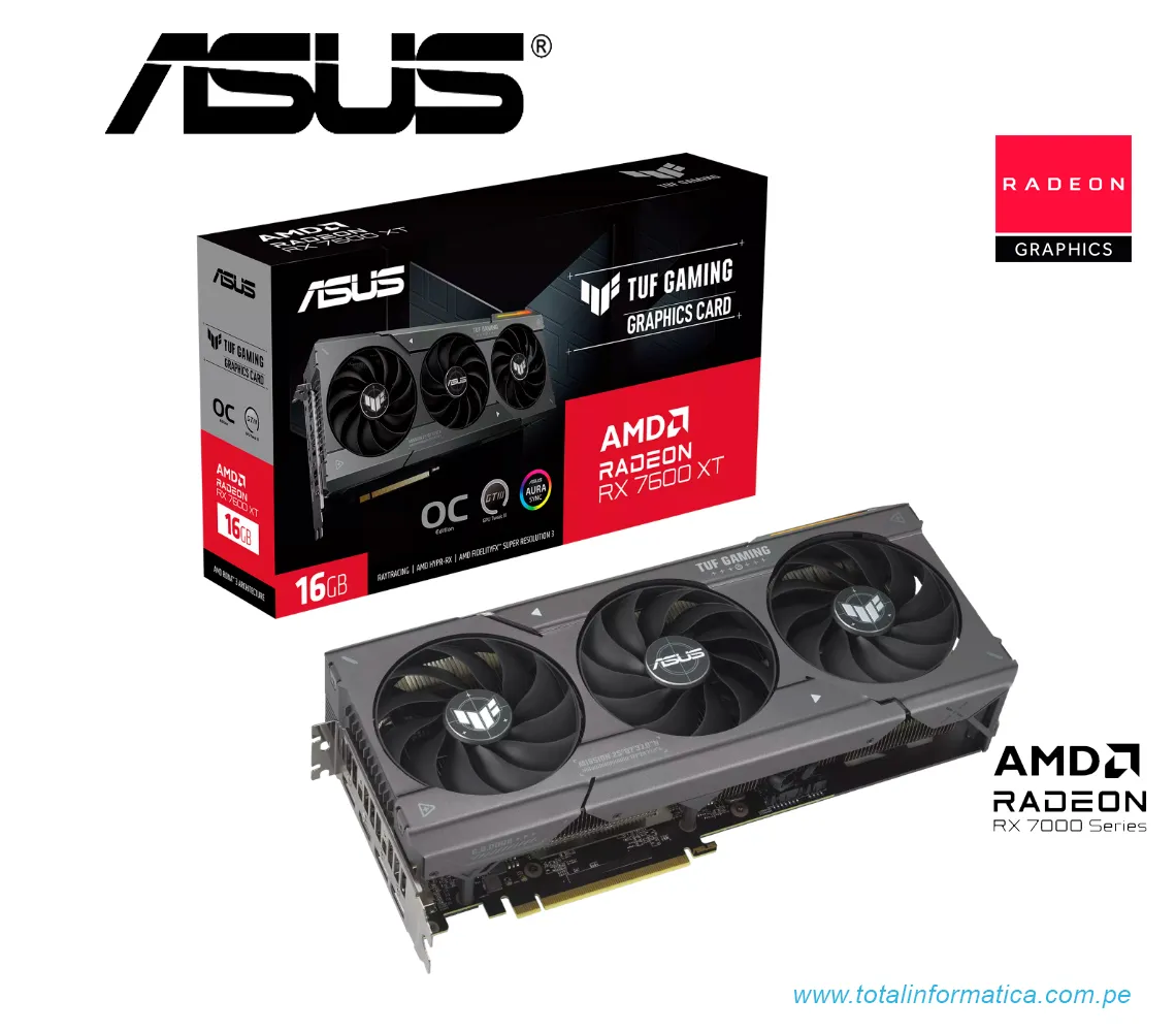 TARJETA GRAFICA ASUS RX 7600 XT , 16GB DDR6 GAMING, AMD RADEON - imagen 4