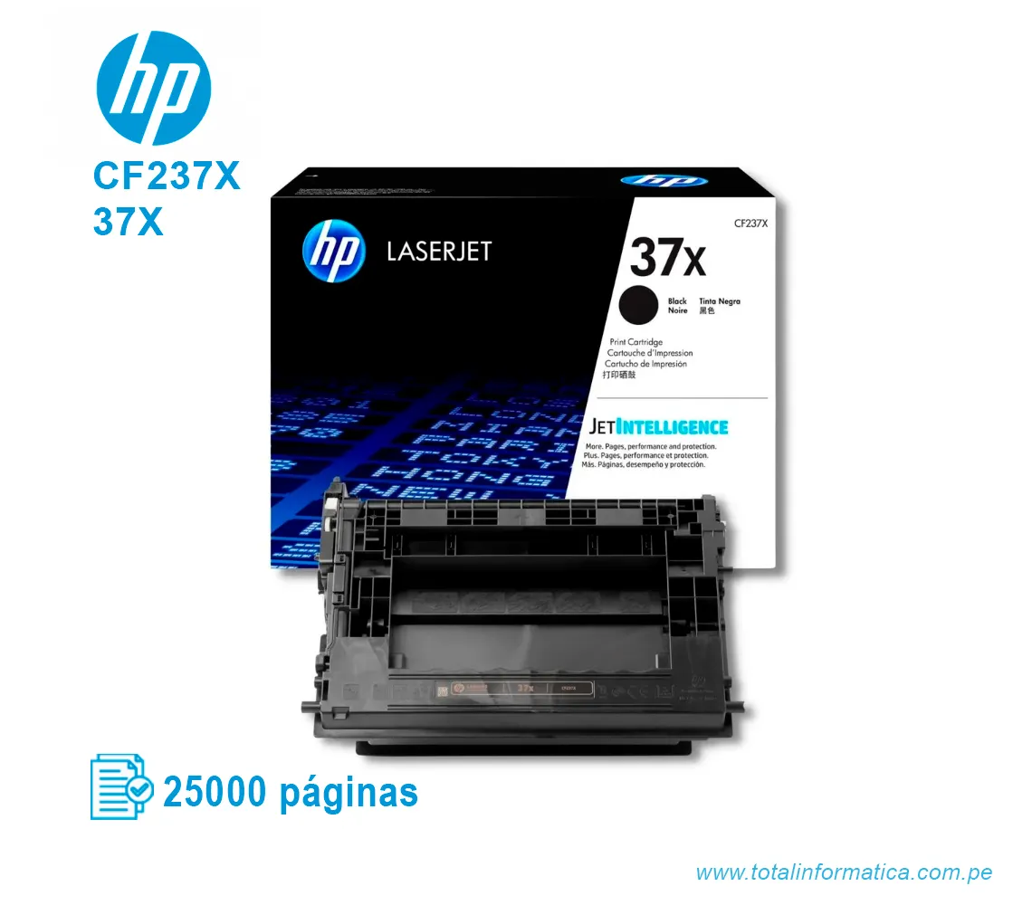 TONER HP 37X BLACK ( CF237X ) LASERJET MFP M631, 25K PGS - imagen 2