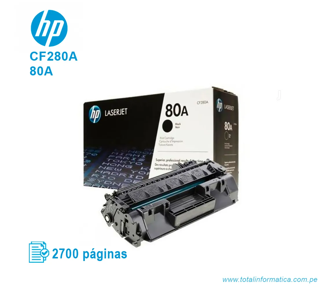 TONER HP 80X BLACK ( CF280X ) LASERJET M401, 6900 PGS - imagen 2
