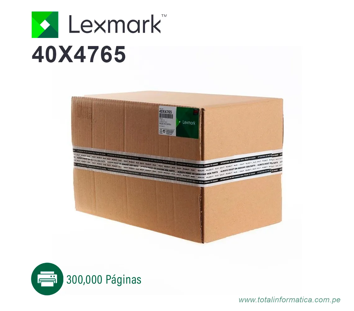 KIT DE MANTENIMIENTO LEXMARK 40X4765  300,000PG - imagen 2