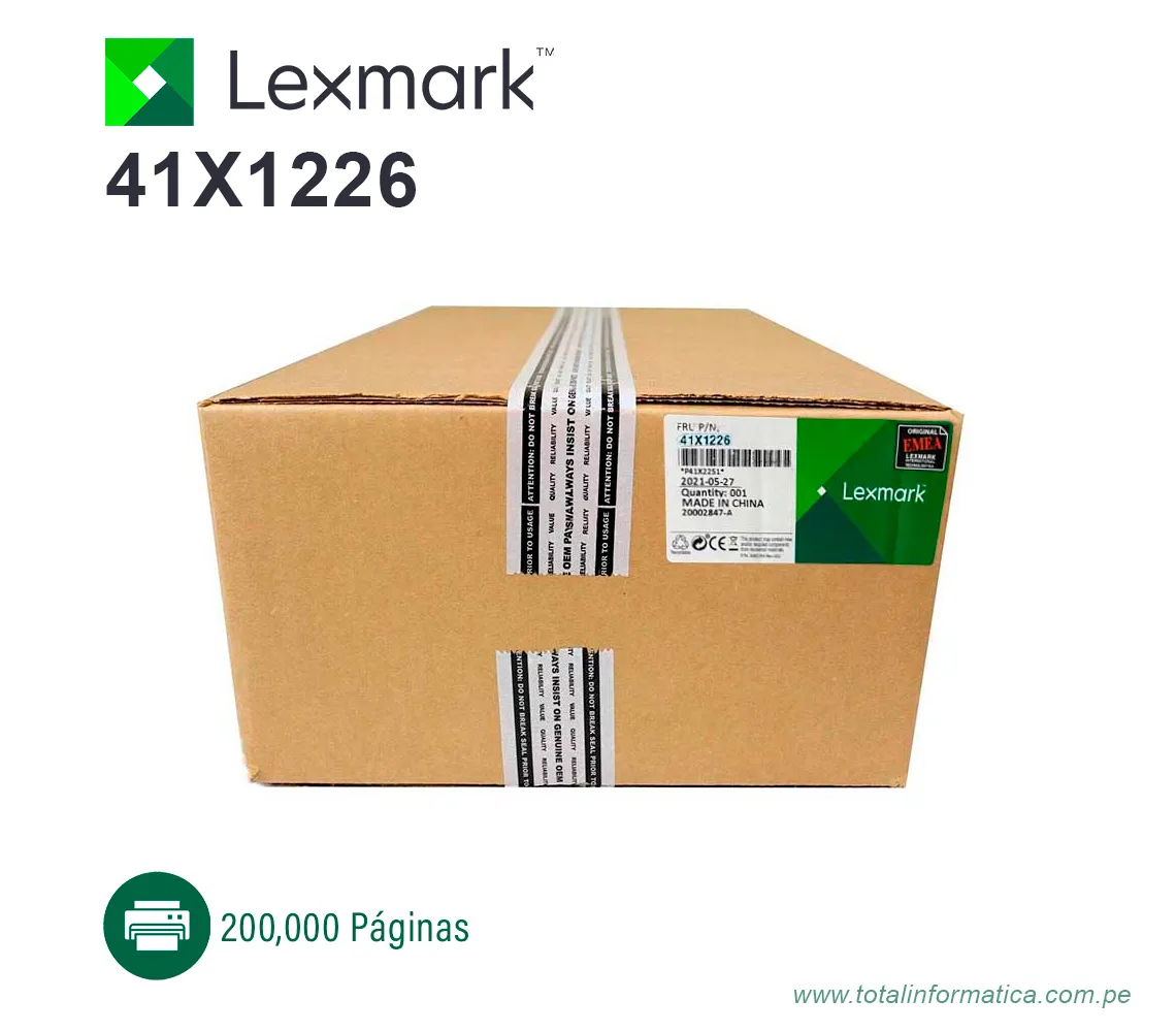 KIT DE MANTENIMINETO LEXMARK 41X1226  200,000PG - imagen 2