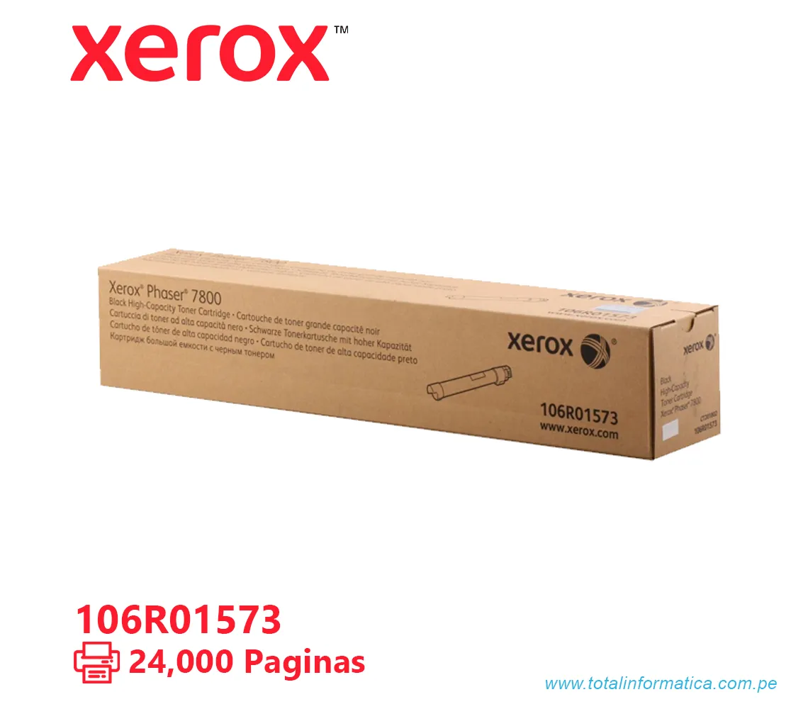 TONER XEROX ( 106R01573 ) PHASER 7800 BLACK, 24K PÁG - imagen 2
