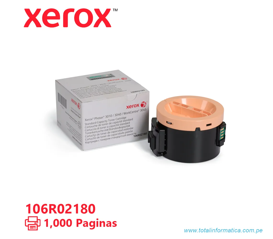 TONER XEROX ( 106R02180 ) WC 3045, 3040 NEGRO, 1000 PÁG - imagen 1