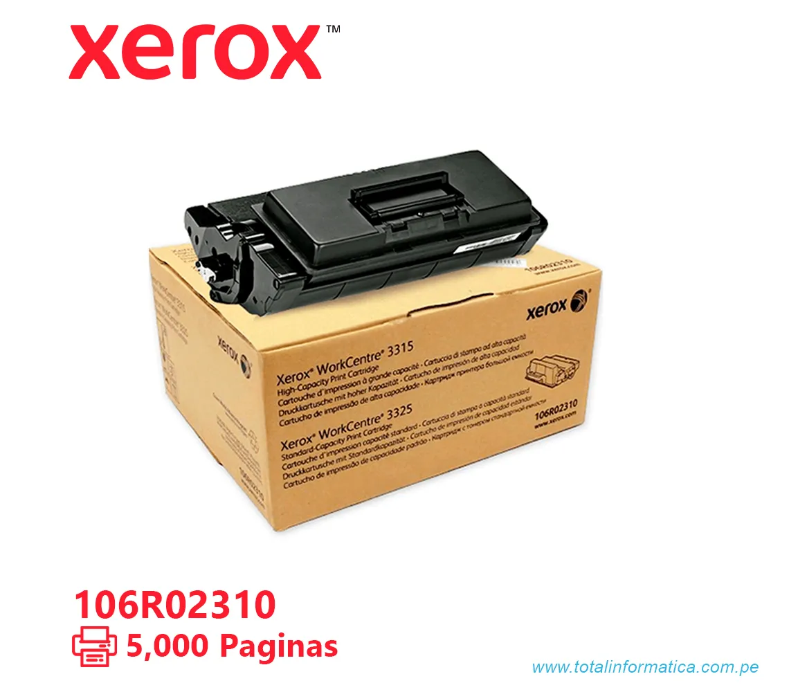 TONER XEROX ( 106R02310 ) WORKCENTRE 3325, BLACK, 5000 PÁG - imagen 2