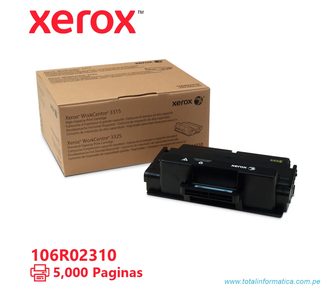 TONER XEROX ( 106R02310 ) WORKCENTRE 3325, BLACK, 5000 PÁG - imagen 1