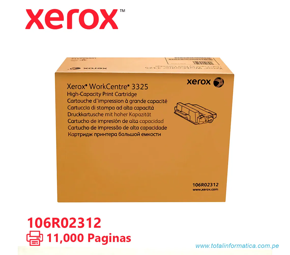 TONER XEROX ( 106R02312 ) WORKCENTRE 3325 BLACK, 11K PÁG - imagen 2