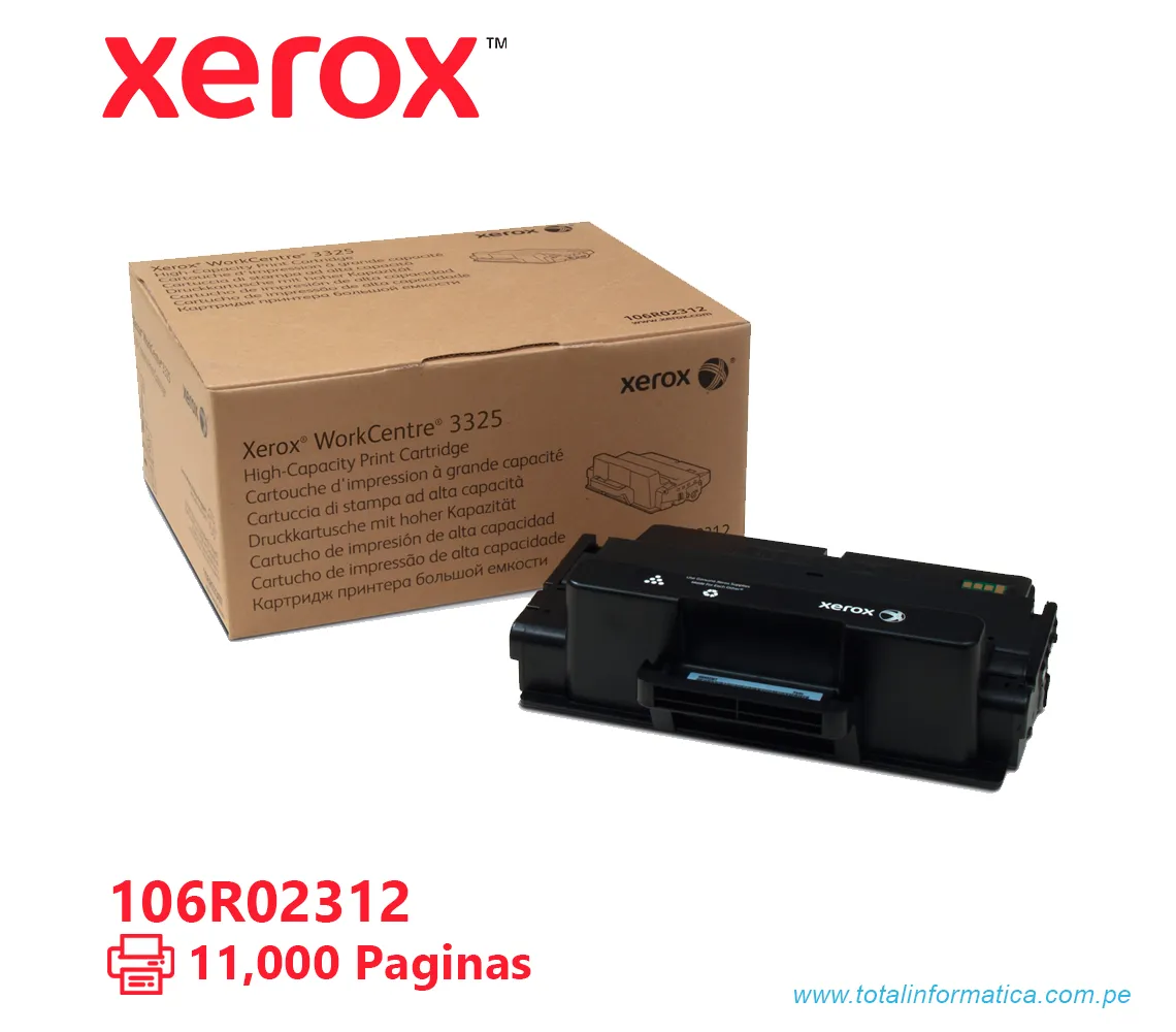 TONER XEROX ( 106R02312 ) WORKCENTRE 3325 BLACK, 11K PÁG - imagen 1
