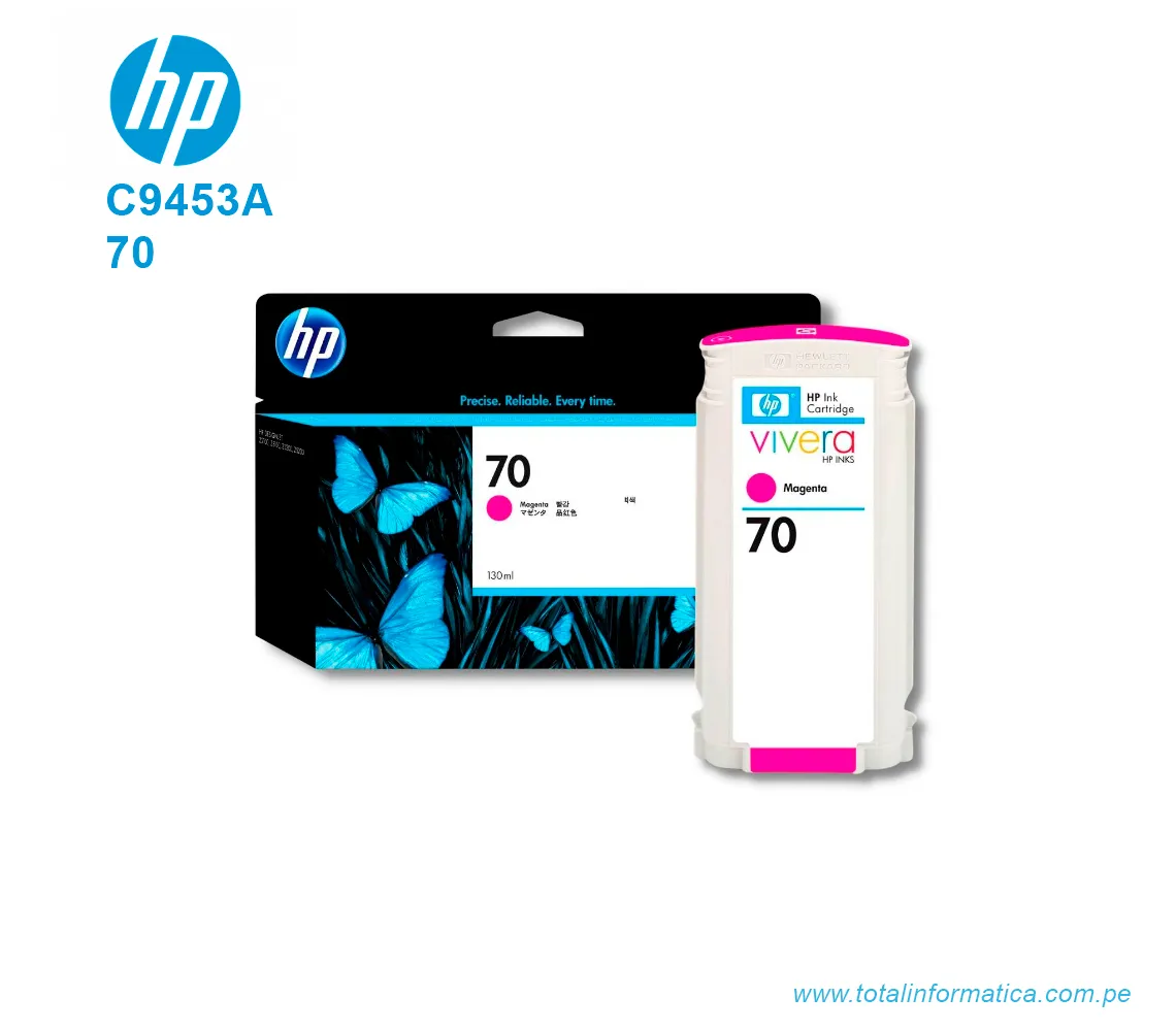 TINTA HP 70 MAGENTA 130ML ( C9453A ) DESIGNJET Z2100 - imagen 2