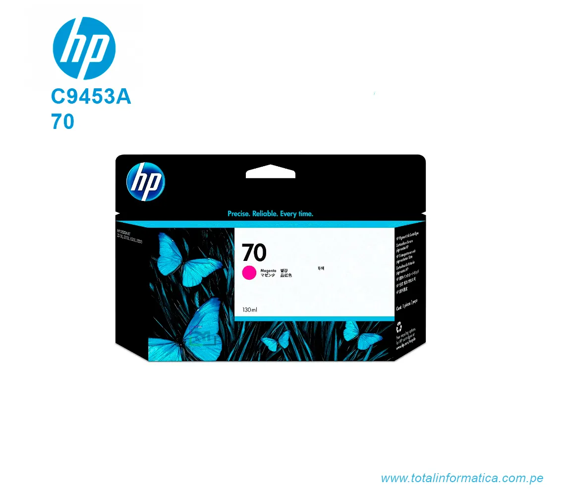 TINTA HP 70 MAGENTA 130ML ( C9453A ) DESIGNJET Z2100 - imagen 1