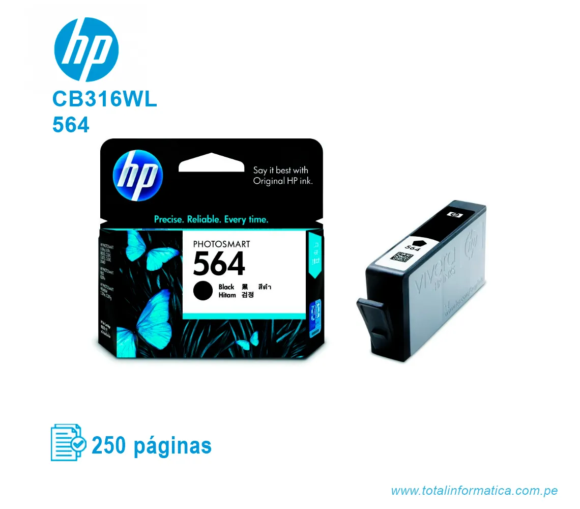 TINTA HP 564 NEGRO ( CB316WL ) D5460, 250 PÁG - imagen 2