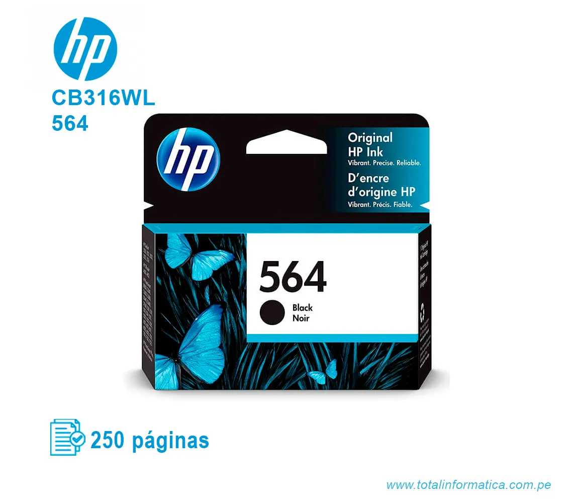 TINTA HP 564 NEGRO ( CB316WL ) D5460, 250 PÁG - imagen 1