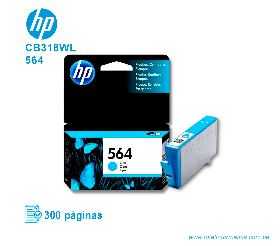 TINTA HP 564 CYAN ( CB318WL ) D5460, 300 PÁG - imagen 2
