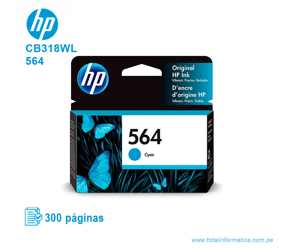 TINTA HP 564 CYAN ( CB318WL ) D5460, 300 PÁG - imagen 1